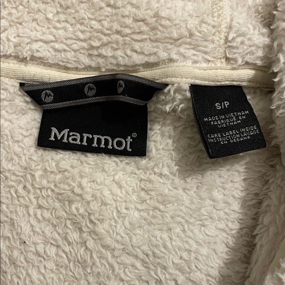 Marmot Cream Fleece Zip Up Sweatshirt Size S - Picture 2 of 14